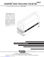 Lincoln electric INVERTEC V205-T AC/DC TIG Manuals | ManualsLib