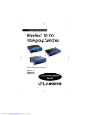 Linksys EZXS55W - EtherFast 10/100 Workgroup Switch Manuals | ManualsLib