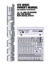 Mackie CFX 16 MIXER Manuals | ManualsLib