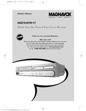 Magnavox MDV540VR/17 Manuals | ManualsLib