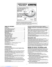 First Alert Smoke Detector Manual Download