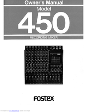 Fostex 450 Manuals | ManualsLib