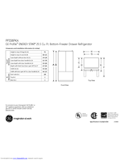 Ge PFSS6PKX - Profile: 25.8 cu. Ft. Refrigerator Manuals | ManualsLib