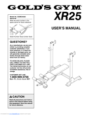 Gold's gym XR25 GGBE24320 Manuals | ManualsLib