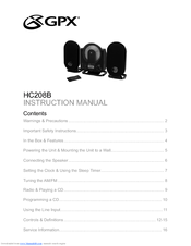 Gpx HC208B Manuals | ManualsLib