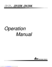 Dbx 234XL Manuals | ManualsLib