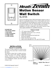 Heath Zenith Motion Sensor Wall Switch Sl 6105 Manuals Manualslib