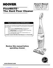 Hoover Floormate Hard Floor Cleaner Owner S Manual Pdf Download Manualslib