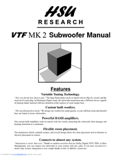 Hsu Vtf 2 Mk3 Manual