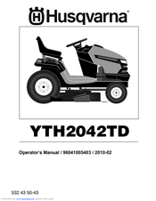 Husqvarna YTH2042TD Manuals | ManualsLib