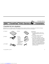 Ibm ThinkPad R40 Manuals | ManualsLib