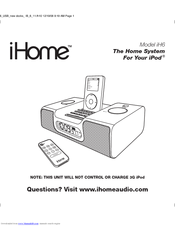 Ihome iH6 Manuals | ManualsLib