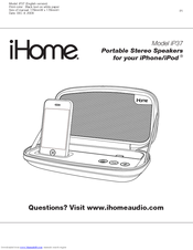 Ihome iP37 Manuals | ManualsLib