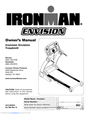 Ironman fitness Envision Manuals | ManualsLib