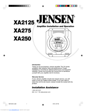 Jensen XA2125 Manuals | ManualsLib
