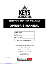 Keys fitness DISCOVERY 415 Manuals | ManualsLib