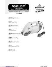 lifter spot 1716 bissell series manual user manualslib manuals