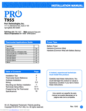Pro1 iaq T955 Manuals | ManualsLib