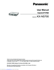 Panasonic KX-NS700 Manuals | ManualsLib