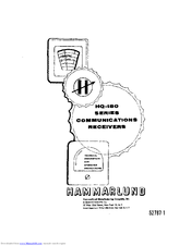 Hammarlund HQ-180A Series Manuals | ManualsLib