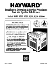 Hayward H250 Manuals | ManualsLib
