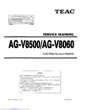Teac AG-V8500 Manuals | ManualsLib