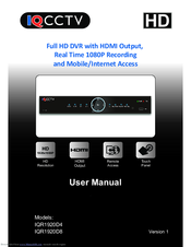 Iq cctv IQR1920D8 Manuals | ManualsLib