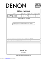 Denon DHT-S514 Manuals | ManualsLib