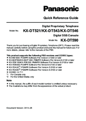 Panasonic KX-DT521 Manuals | ManualsLib