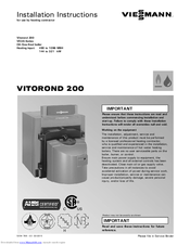 Viessmann VITOROND 200 VD2A-195 Manuals | ManualsLib