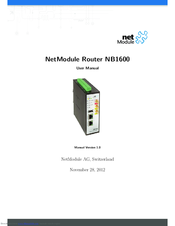 nb 1600 user manual