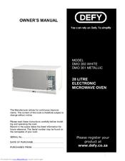 Defy DMO 350 Manuals | ManualsLib