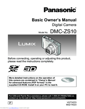 Panasonic Lumix DMC-ZS10 Manuals | ManualsLib