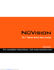 Nuvision TM101A530L Manuals | ManualsLib