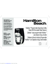 Hamilton beach FlexBrew 49994 Manuals | ManualsLib