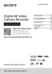 Sony Fdr-ax33 Manual Download