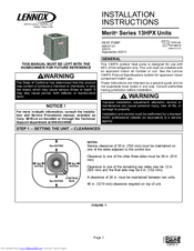 Lennox 13HPX Manuals | ManualsLib