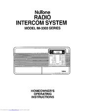 Nutone IM-303 Series Manuals | ManualsLib