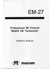 Maycom EM-27 Manuals | ManualsLib