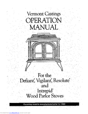 Vermont castings Vigilant Manuals | ManualsLib