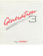 Kirby Generation 3 G3D Manuals | ManualsLib
