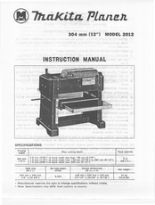 Makita 2040 Manual