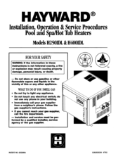 Hayward H400IDL Manuals | ManualsLib