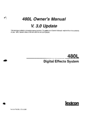 Lexicon 480L - UPDATE V3.0 Manuals | ManualsLib