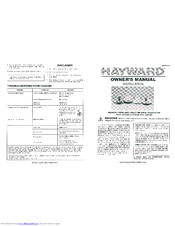 Hayward Aquacritter Manuals | ManualsLib