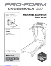 Pro-form crosswalk 397 Manuals | ManualsLib