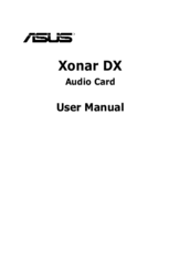 Asus Xonar Dx User Manual Pdf Download Manualslib