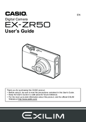 Casio Ex Zr50 Manuals Manualslib