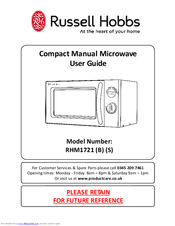 Russell hobbs rhm1714b microwave oven user manual