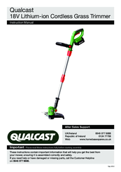 qualcast 18v lithium ion grass trimmer